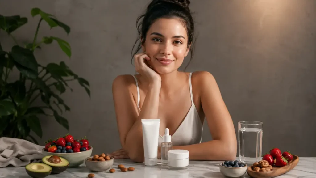 alimentação saudável pele normal hidratação interna antioxidantes