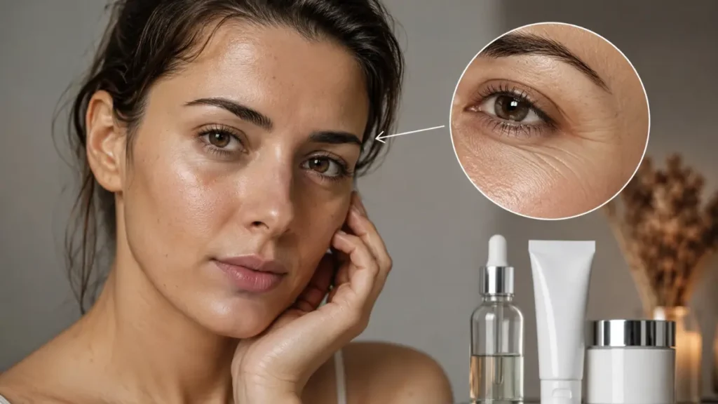 pele oleosa desidratada linhas finas desidratação