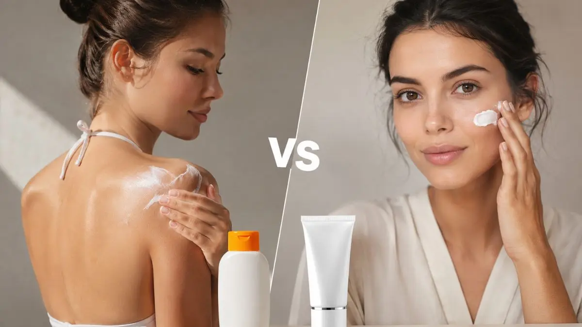 Protetor Solar Corporal vs Facial