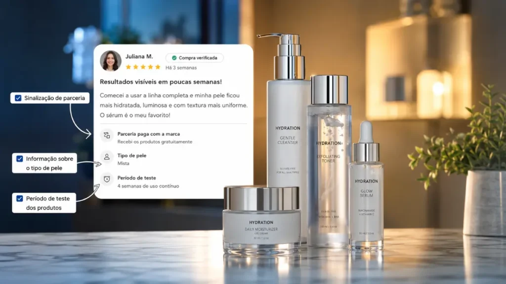 como identificar review skincare confiavel online 2026
