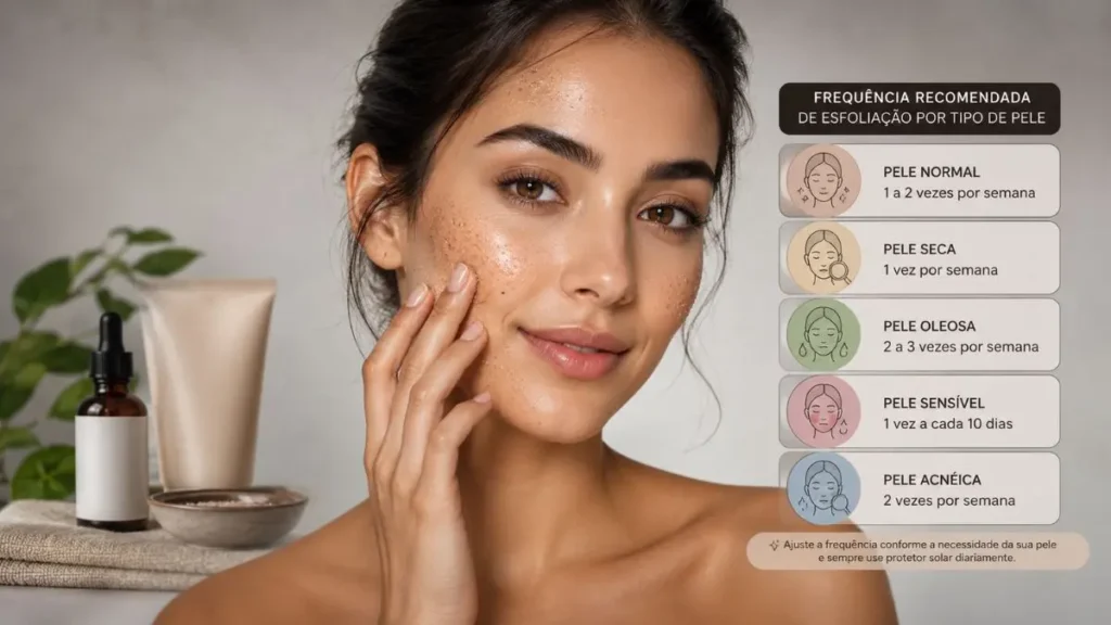 frequência esfoliação facial tipo de pele tabela guia