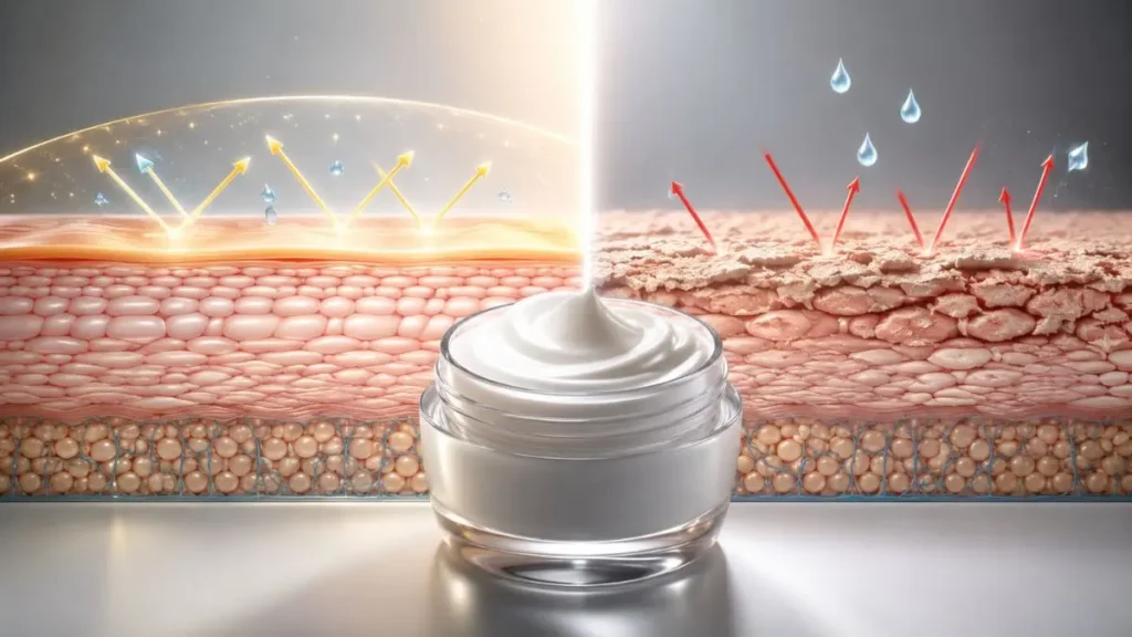 barreira cutânea comprometida pele seca dermatite ilustração