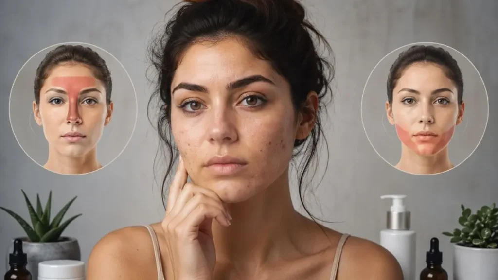 distribuição acne hormonal adulta mandíbula versus acne juvenil zona T