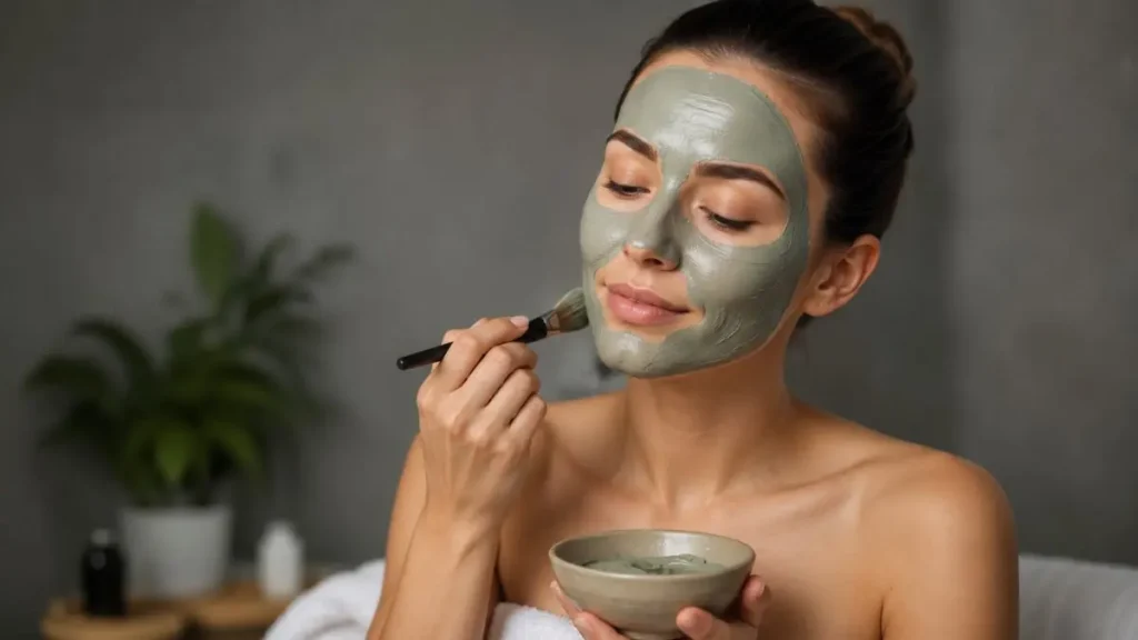 máscara de argila verde rosto cravos oleosa skincare