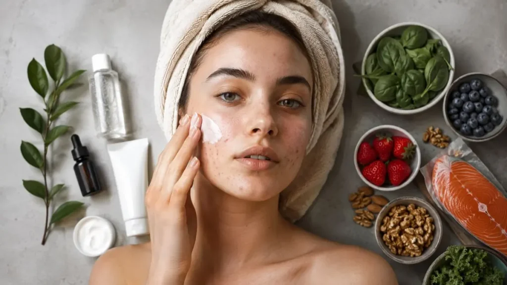 alimentação anti-inflamatória pele oleosa acne dieta