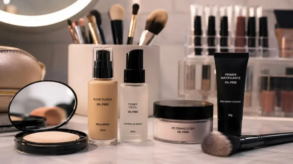 maquiagem para pele mista não comedogênica oil-free produtos