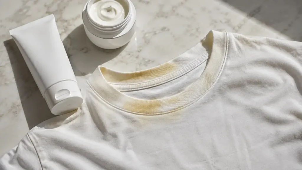 mancha de protetor solar em roupa branca como tirar