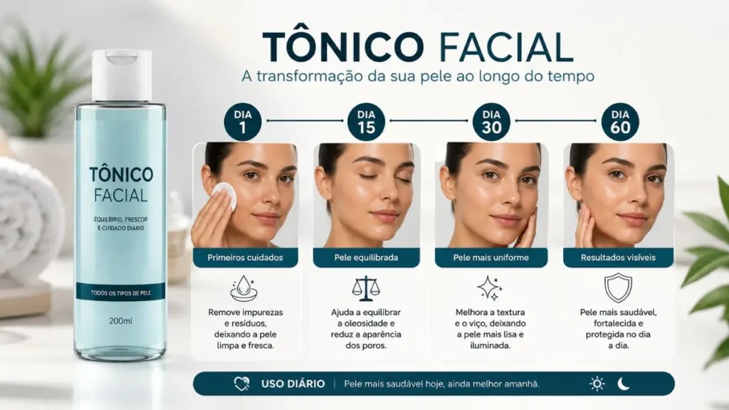 cronograma resultados tônico facial semanas