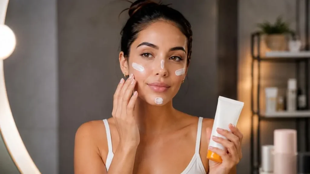 Quanto Protetor Solar Usar no Rosto? Guia Prático 4 aplicação protetor solar antes maquiagem rotina skincare